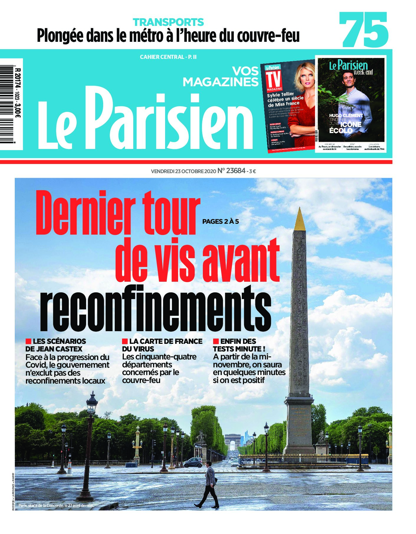 Le Parisien n°23684 du vendredi 23 octobre 2020